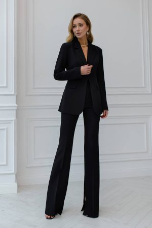 Women’s Flared Suit with Long Blazer  2332