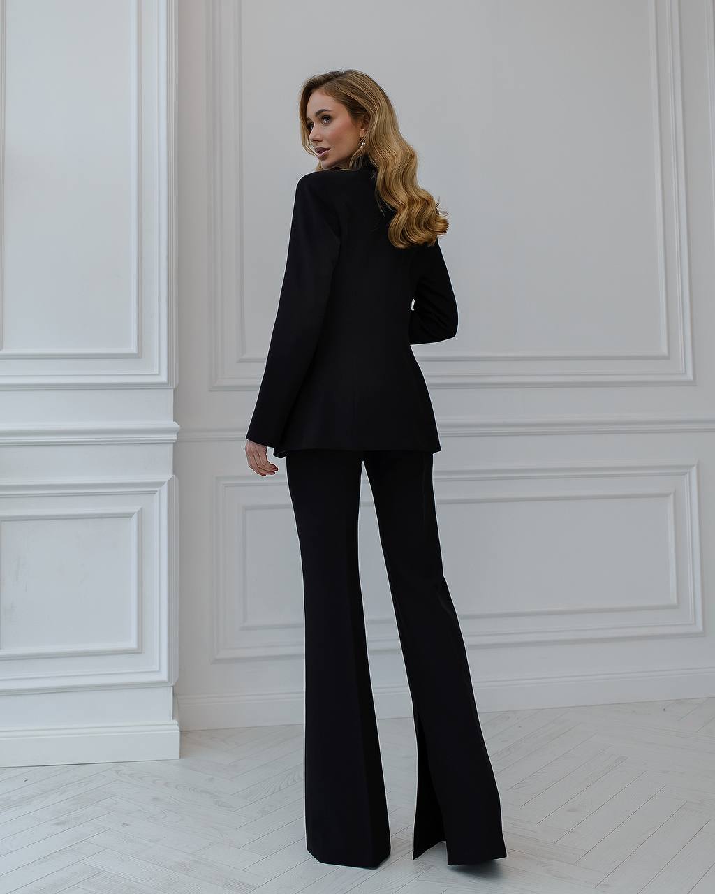 Women's Flared Suit with Long Blazer 2332 - Image 3