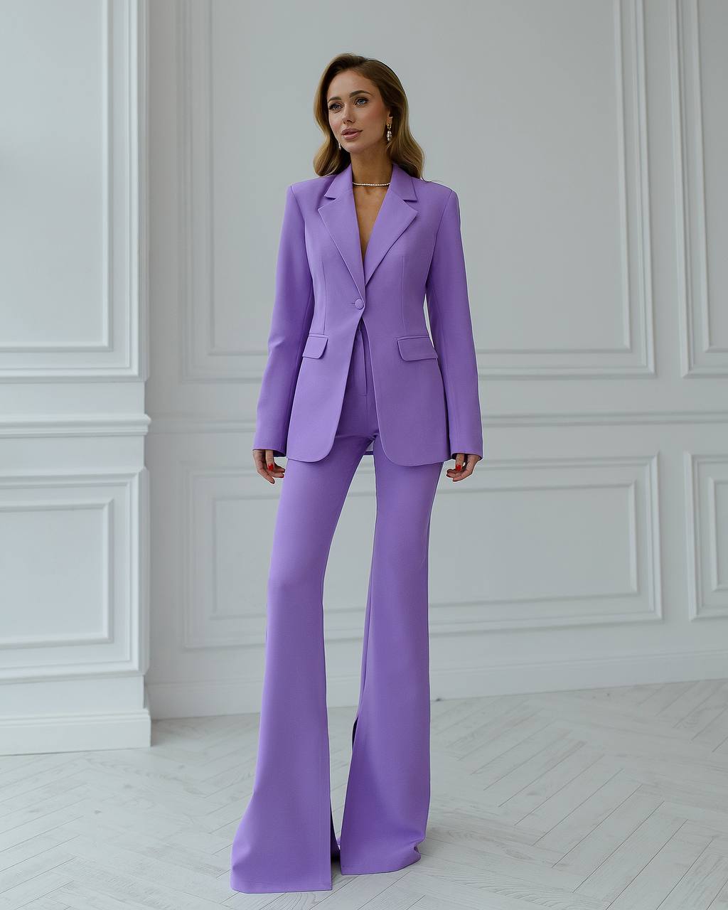 Women's Flared Suit with Long Blazer 2332 - Image 7