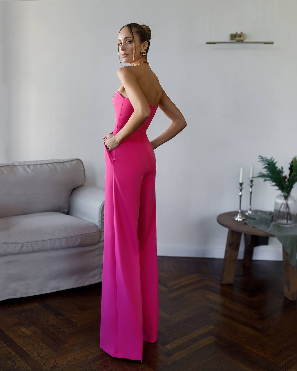 Jumpsuit with Deep Neckline and Slit 4323 - Image 28